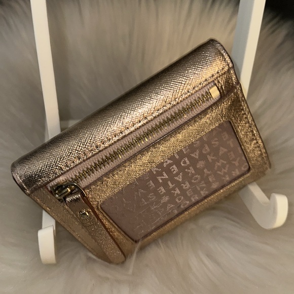 Kate Spade New York Laurel Way Petty Small Wallet in Rose Gold Saffiano Leather - Picture 4 of 10